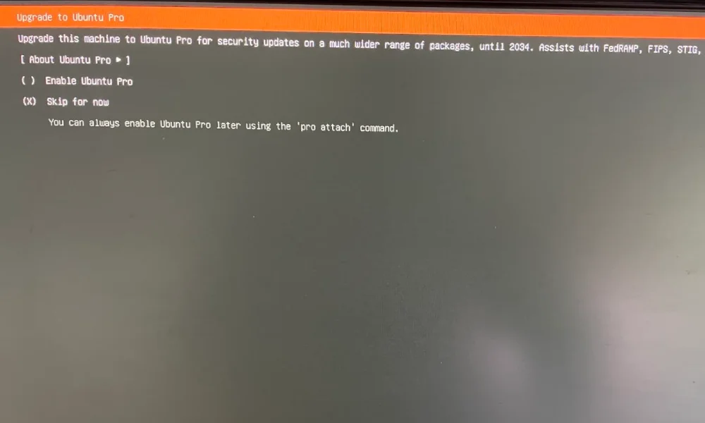 Ubuntu installation screen 14